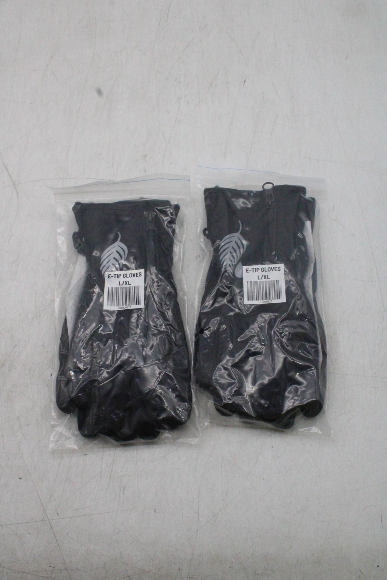 Ten Pairs of E-Etip Gloves, Black, Size L/XL