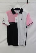 Eden Park Polo Shirt, White/Pink/Blue, Size M