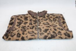 Chelsea Peers Borg Fleece Plaid Gilet, Brown Size 10