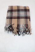 Eden Park Wool Scarf, Beige/Black/Red