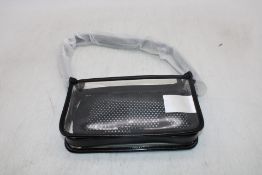 Charles & Keith Norah See Through Shoulder Bag, Clear/Black/White, Size S