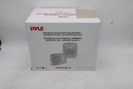 Pyle 5.25'' Indoor Outdoor Speaker System PDWR54BTW, White, 600 W. Box damaged