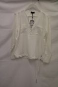 Monari African Ranch Long Sleeve Shirt, White, Size 12
