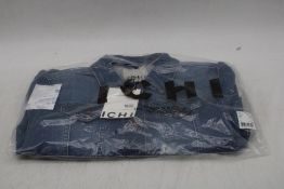 Ichi Stampe Washed Denim Jacket, Blue, Size 12