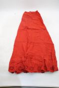 Gudrun Sjoden Woven Organic Cotton Underskirt, Red, Size L
