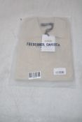 Frescobol Carioca Vidal Linen Short Sleeve Buttoned Polo Shirt, Ecru, Size M