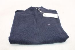 Eden Park Edinburgh 1/4 Zip Sweater, Blue, Size M