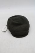 Stetson Superior Cotton Driver Flat Cap, Dark Olive, Size 60