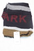 Eden Park Wool Scarf, Grey/Navy/Red