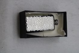 Wentworth Pewter 30oz Hammered Pocket Flask, Silver