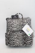 Gio Cellini Zalando Printed Backpack, Grey/Black, No Size, Dust Bag Damaged