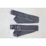 Two John Henric Tie, 1x The Dot, 1x The Floral, Both Blue