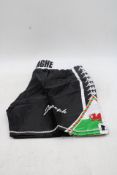 Four Pairs Kappa Replica Calzaghe Boxer Shorts, Black/White/Green/Red, Size M