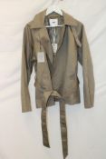Eaves Yuna Crop Trench, Khaki Greige, Size S