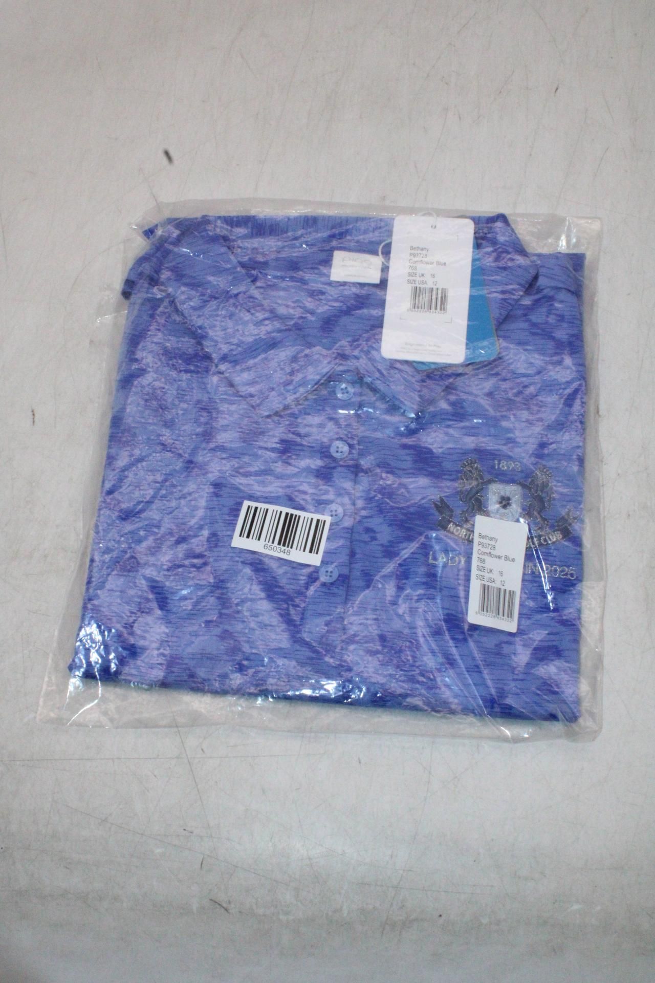 Ping Bethany Women's Golf Polo Shirt, Cornflower Blue, UK 16