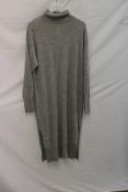 Not Shy Cashmere Teba Dress, Light Grey, Size XL