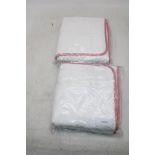 Two Dian's Bedroom BP36 Santorin Bath Mats, White/Pink, Size 50 X 80cm