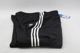 Adidas Originals 3 Stripe Wide Leg Bottoms, Black, Size M