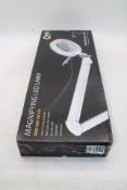 RND Electronics 550-00123 Magnifying LED Glass Lamp with Clamp, White, 10W. Box damaged, Not checked