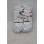 Six Packs of Levi's Low Cut Batwing Logo Socks, White, UK 6-8, 3 Pairs Per Pack