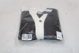 Emanuel Pris Children's EMG7112B Cardigan, Black/White/Oat, EU 30