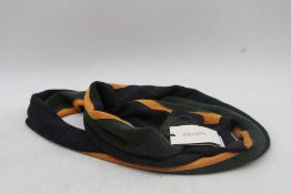 Stetson Women's Merino Stripes Extra Fine Wool Scarf, Black/Orange/Dark Green, One Size