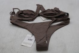 Belamer Bikini to include 1x Olivia Bra, Cocoa, 1x Bloom Bottoms, Cocoa, Size M