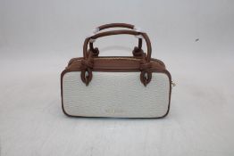 Charles & Keith Sammie Knotted Handle Elongated Bag, Taupe/Brown, Size S