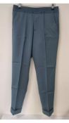 Filippa K Men's Terry Cropped Trouser, Dark Mint Powder, Size 44 EU