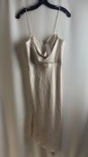 Alice Olivia Women's Mid Length Dress, Champagne, Size 6, Dirt In Many Places