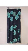 Rixo Womens Kelly Hawaiian Floral Silk Skirt, Black, Size Small