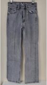 Raey Women's Gait Organic Cotton Wide Leg Jeans, Grey, Size 25