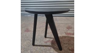 Norr11 Oak Fin Side Table, Black, W40cm X H40cm. Box damaged