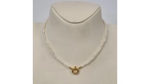 Three By Nouck Pearl Cocker Necklace, Small Pendant, 40cm