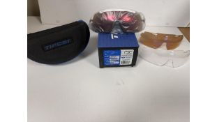 Tifosi Aethon Interchangeable Lens Sunglasses, White/Black