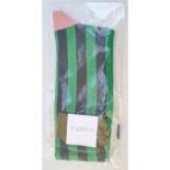 Six Jo Gordon Men's Colour Vertical Stripe Knee Socks, Green, Size S