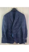 Hackett London Mesh Checked Jacket, Navy, 38R