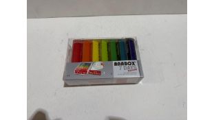 Eight Anabox Weekly Pill Organisers, Rainbow