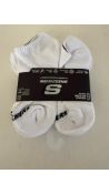 Five Packs of Skechers Women's LOW No Show Socks, White, 6-9, 6 Per PK
