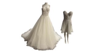 Ronald Joyce Women's Veni Infantino 2in1 Wedding Dress, Ivory, Size 6-8