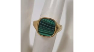 Thomas Sabo Classic Green, Gold 18K Plated Ring, TR2332-140-6, Size 52, No Box