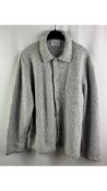 Holzweiler Men's Clarity Polo Knit Cardigan, Grey, Medium. New Without Tags