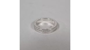 Thomas Sabo Sterling Silver White Pave Stones Ring, Size 52, No Box