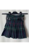 Macgregor Macduff Kids Kilt, Navy, Green, Size Waist 25-27. Used