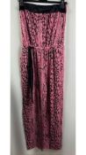 ATM Women's Jumpsuit, Pink/Black, Medium