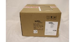 Two Umi 4 Piece Dinner Sets, Each Set Includes, 1x Dinner Plate 1x Side Plate, 1x Bowl, 1x Cup White