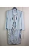 Condici Mother of The Bride 3/4 Sleeve Dress and Jacket, Pale Blue, Size 12 UK