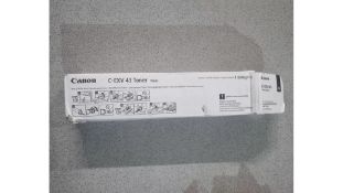 Two Canon C-EXV 43 Toners, Black. Box damaged