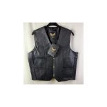 Two Leatherlick London Men's Waistcoats, Black, Size XL