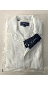 Eton Men's Short Sleeve Terry Resort Shirt, White, Size XS